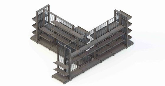 Heavy-Duty Supermarket Shelving System 500kg Capacity Modular Design