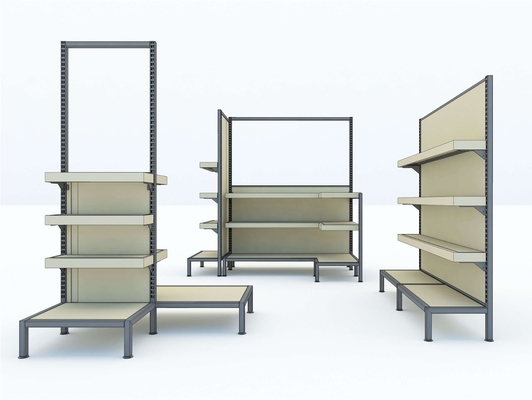 Modular Supermarket Shelving System with 500kg Load Capacity