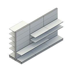 Gondola Shelving System 30x80mm Uprights Adjustable Retail Rack