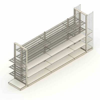 Heavy-Duty Supermarket Shelf System 120cm Modular Display Rack