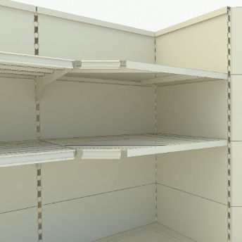 Supermarket Gondola Shelving 30x60mm Upright 50mm Hole Pitch