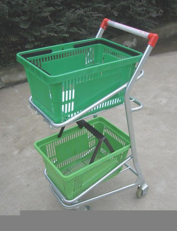 20Kg Supermarket Basket Shopping Trolley , Commercial Shopping Carts